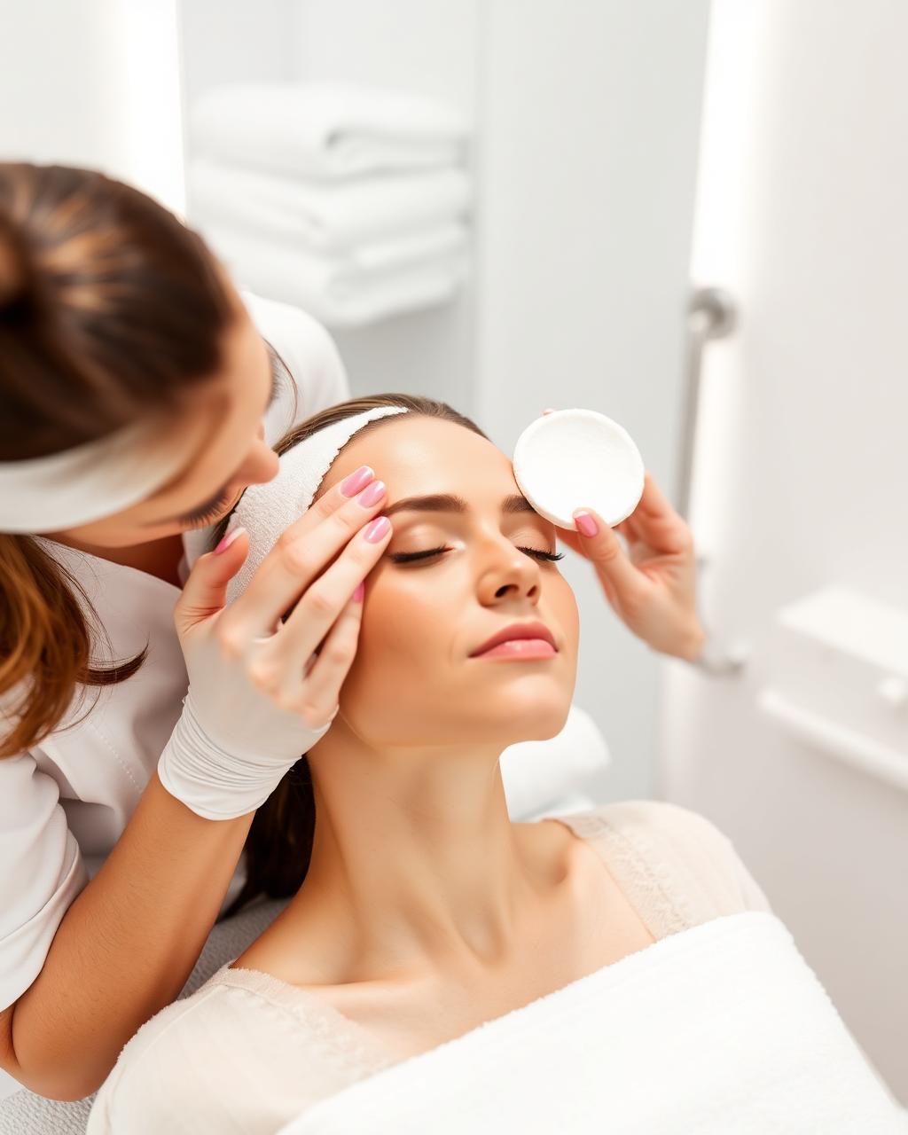 Cuidado facial em atendimento — imagem representativa