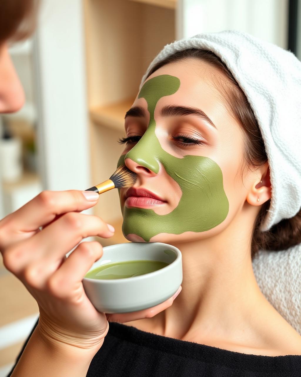 Aplicação de cuidado facial — imagem representativa