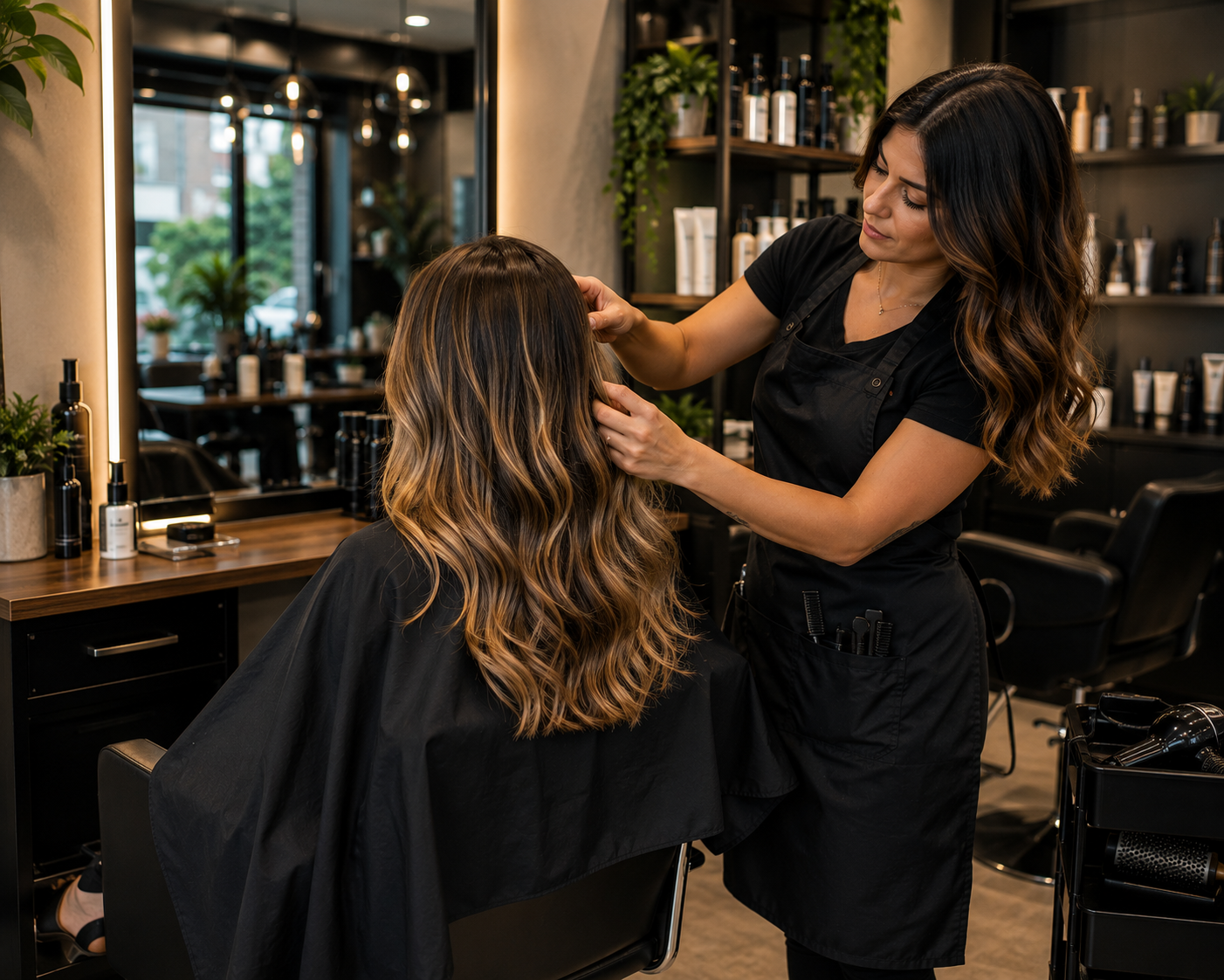 Cabelo finalizado com ondas