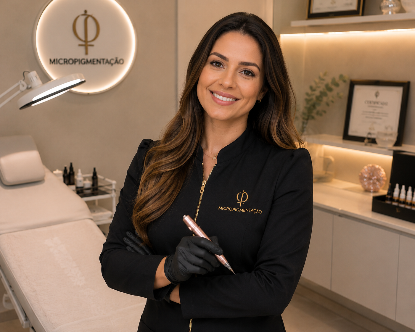 Profissional em ambiente demonstrativo