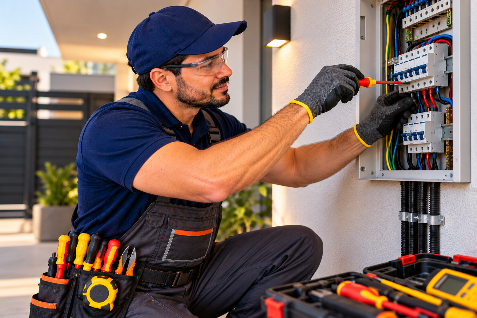 Manutenção de quadro residencial