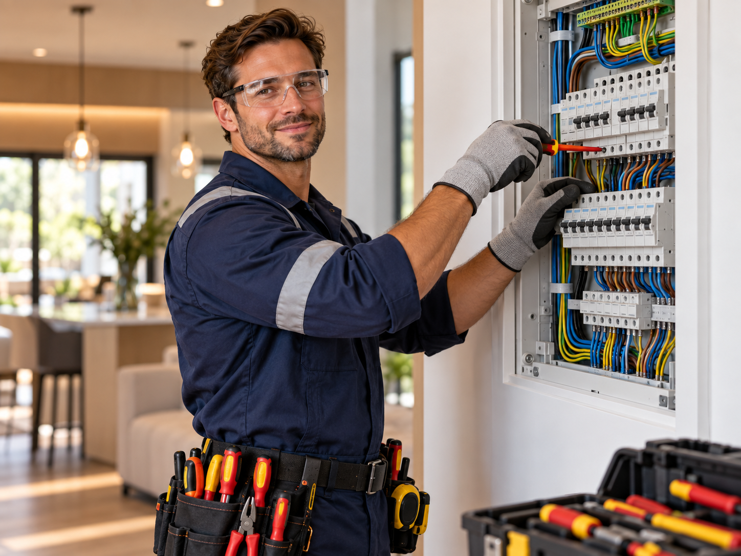 Quadro elétrico e disjuntores