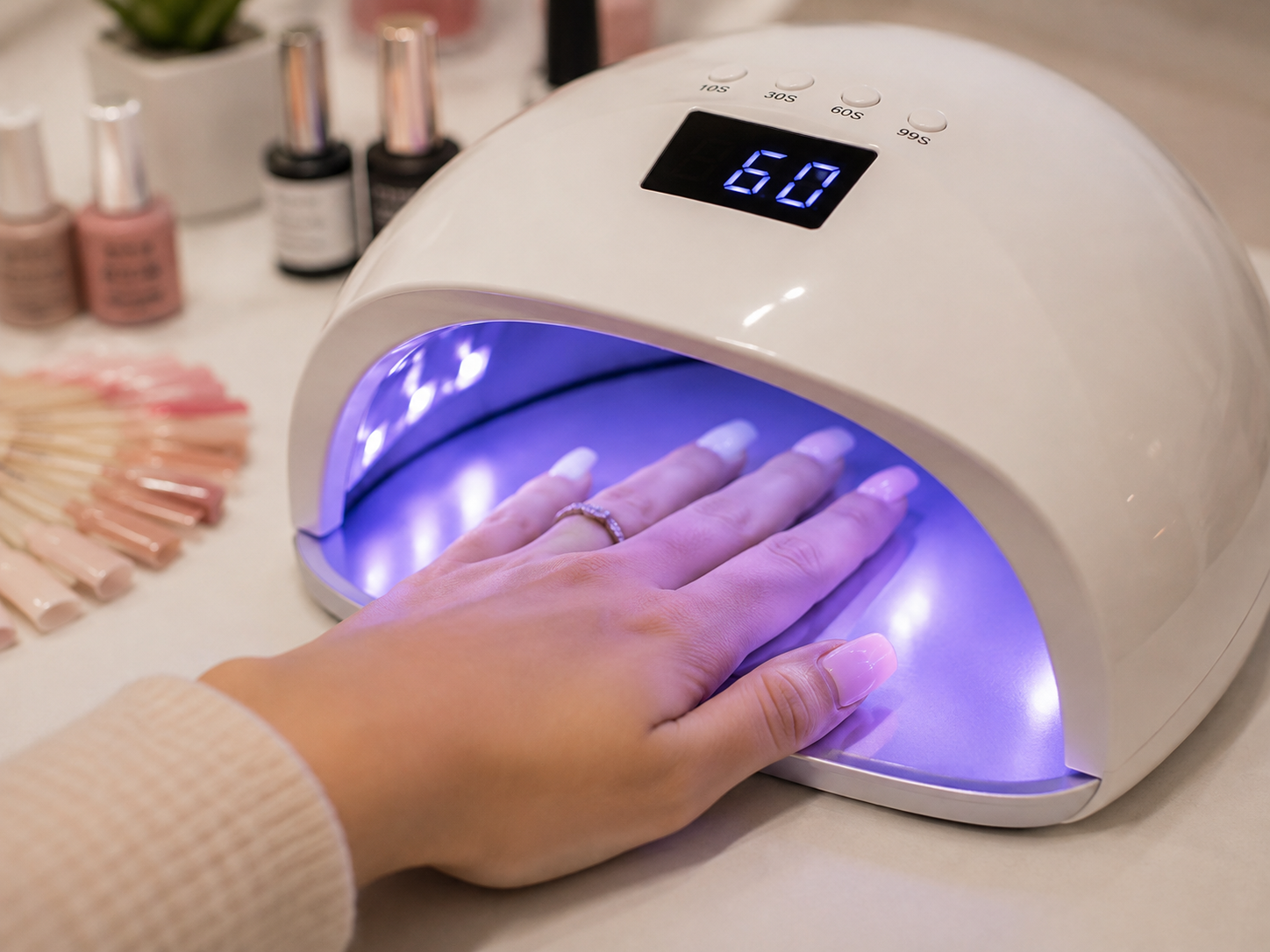 Detalhe do trabalho em gel — imagem representativa